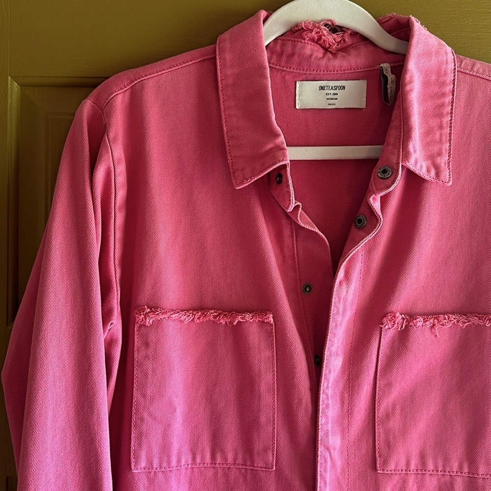 One Teaspoon Hot Pink Utility Jumpsuit